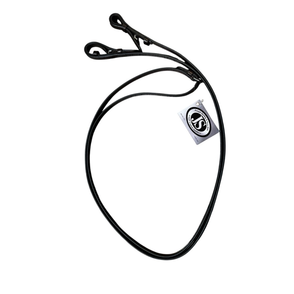 Joseph Sterling Curb Flat Reins Chocolate Brown New Size Horse 57”